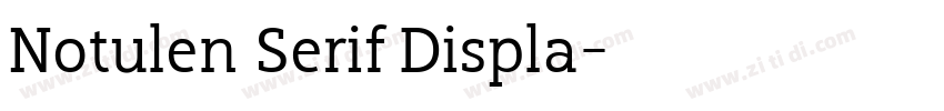 Notulen Serif Displa字体转换